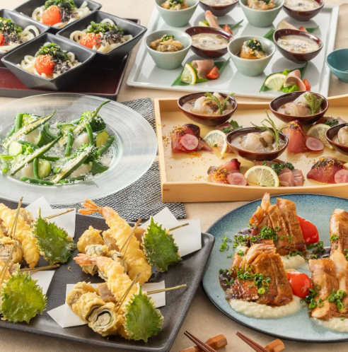 今の時期ならではの食材を楽しめる「創作味覚コース」 | 全席個室 鮮や一夜 ラクエ四条烏丸店